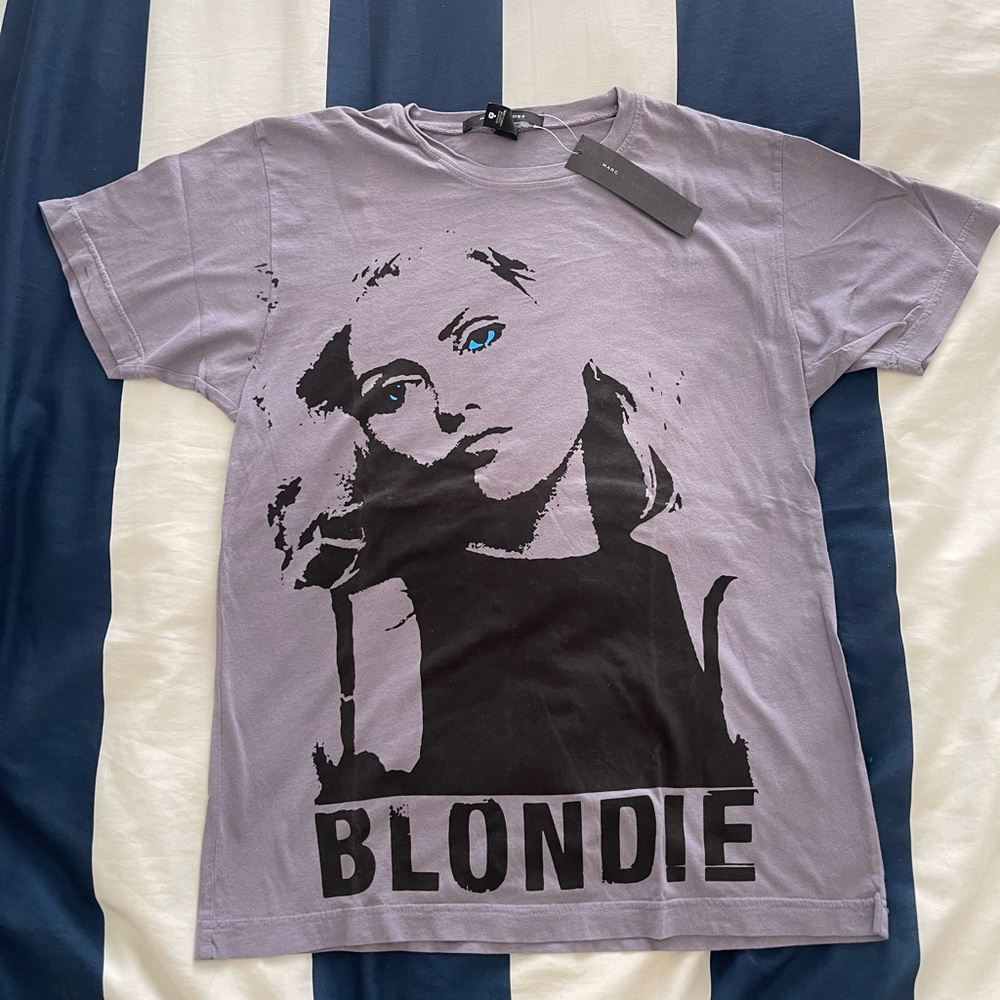 AUTH VINTAGE MARC JACOBS X BLONDIE T-SHIRT M BNWT VERY RARE - Picture 2 of 5
